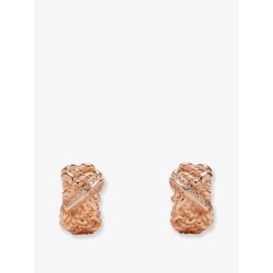Brass earrings with gold finishes