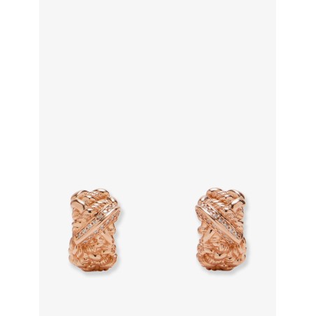 Brass earrings with gold finishes