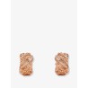Brass earrings with gold finishes