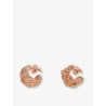 Brass earrings with gold finishes
