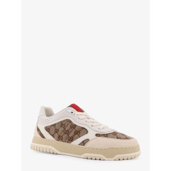 Leather and suede Low-top Re-Web sneakers with GG Supreme fabric inserts