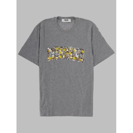 T-SHIRT CON LOGO CON PAILLETTES