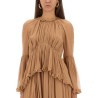 "HYPNOTIC PEPLUM" RUFFLE DRESS