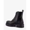 Leather boots with maxi rubber sole