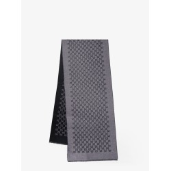 Double wool jacquard scarf with GG motif