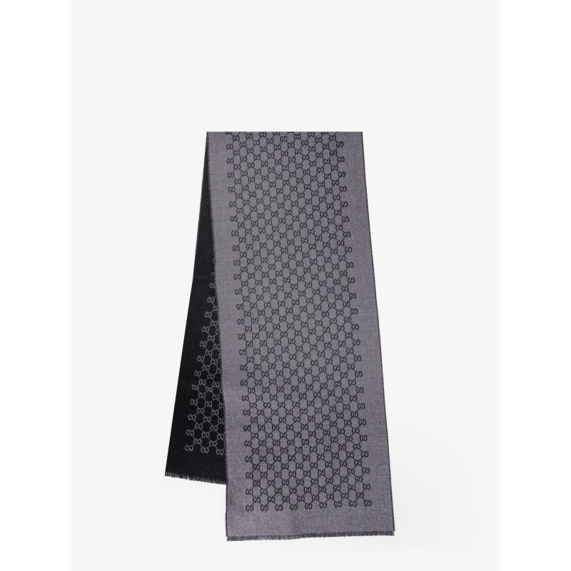 Double wool jacquard scarf with GG motif