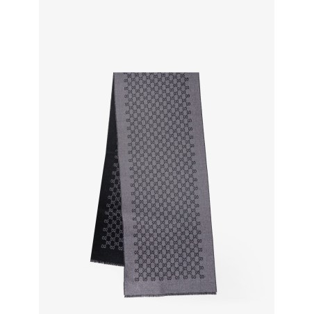 Double wool jacquard scarf with GG motif