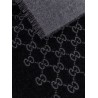 Double wool jacquard scarf with GG motif