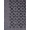 Double wool jacquard scarf with GG motif