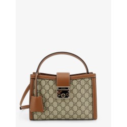 Padlock handbag with shoulder strap