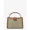 Padlock handbag with shoulder strap