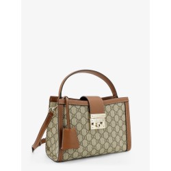 Padlock handbag with shoulder strap