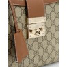 Padlock handbag with shoulder strap