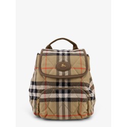 Horseshoe nylon backpack with check pattern