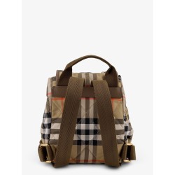 Horseshoe nylon backpack with check pattern
