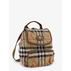 Horseshoe nylon backpack with check pattern