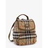 Horseshoe nylon backpack with check pattern