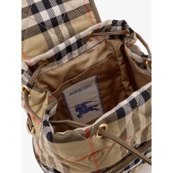 Horseshoe nylon backpack with check pattern