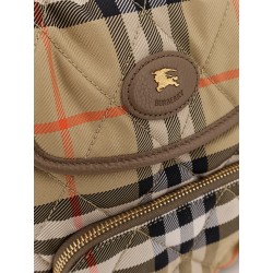 Horseshoe nylon backpack with check pattern