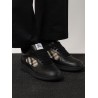 Leather sneakers with Traditional Check inserts