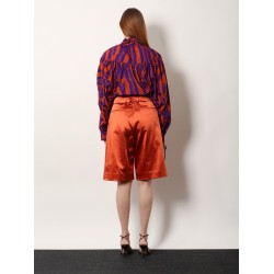 Cotton blend bermuda shorts