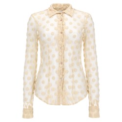 CAMICIA IN MESH A POIS