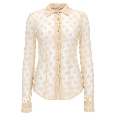 CAMICIA IN MESH A POIS