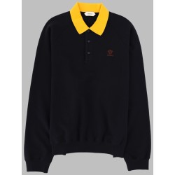 FELPA CON COLLETTO POLO E LOGO