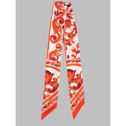 FOULARD IN TWILL DI SETA STAMPA MAIOLICA
