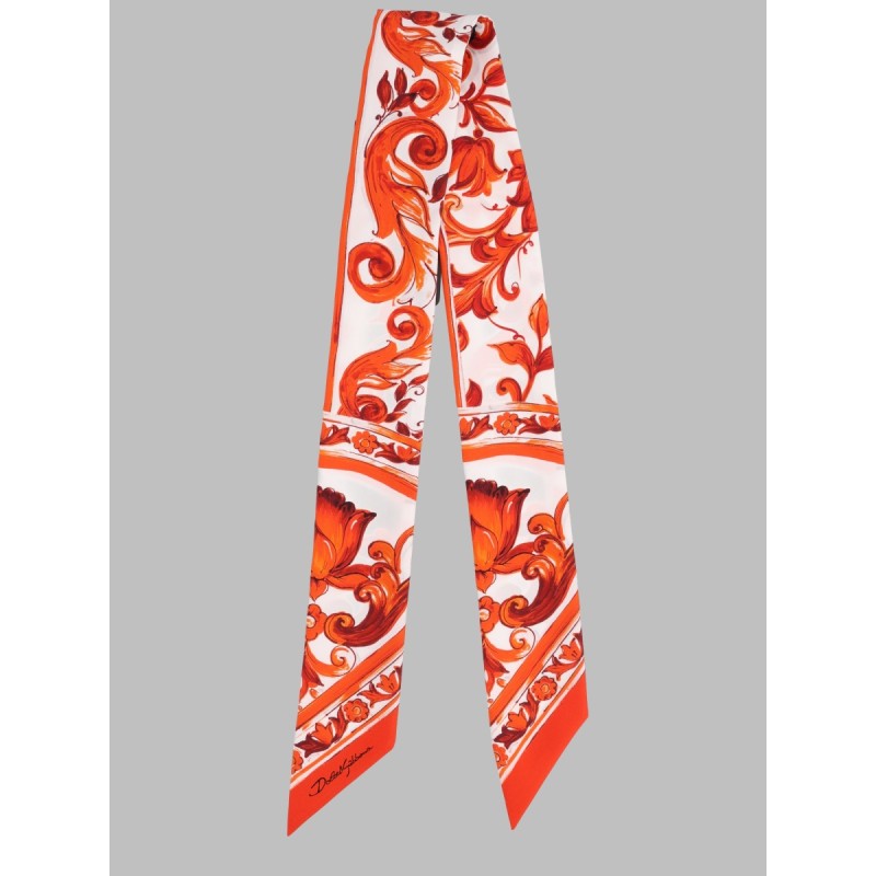 FOULARD IN TWILL DI SETA STAMPA MAIOLICA