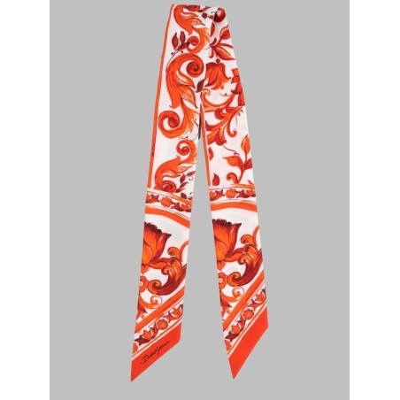 FOULARD IN TWILL DI SETA STAMPA MAIOLICA