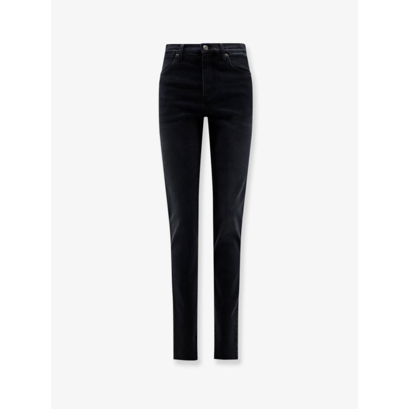 Slim Fit black denim trousers