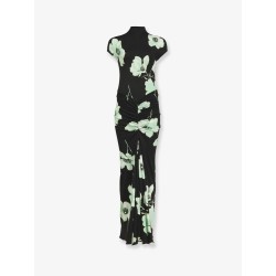 Viscose dress with Sakura print