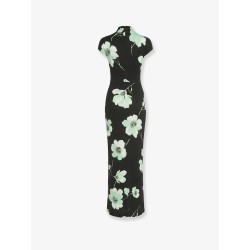 Viscose dress with Sakura print
