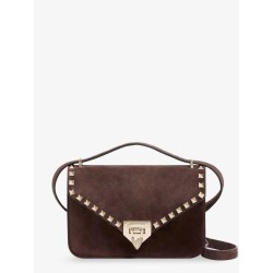Rockstud suede crossbody bag