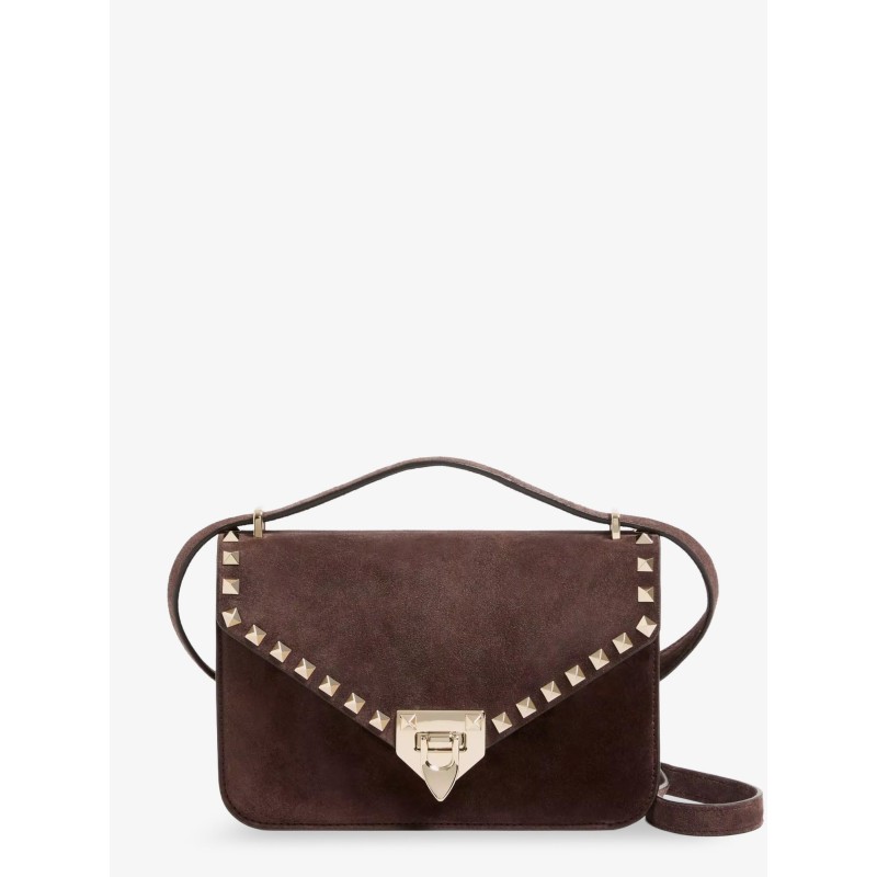 Rockstud suede crossbody bag