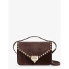 Rockstud suede crossbody bag