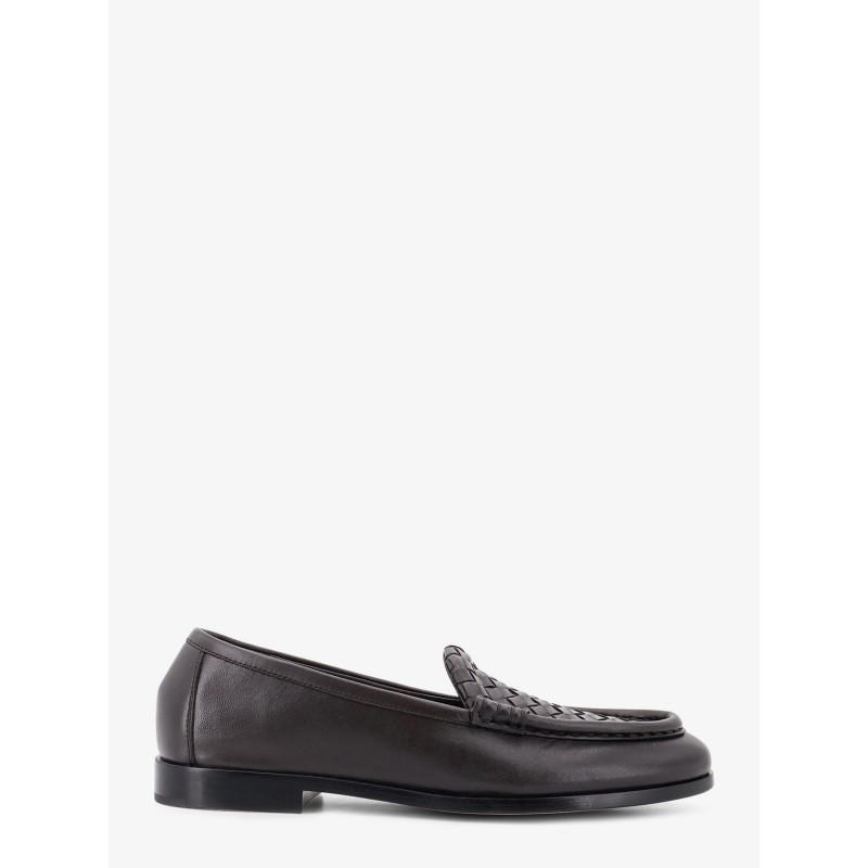 Silenzio leather loafers with Intrecciato motif