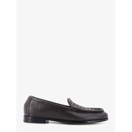 Silenzio leather loafers with Intrecciato motif