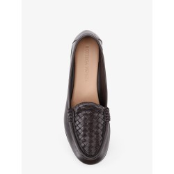 Silenzio leather loafers with Intrecciato motif