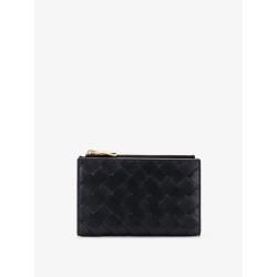 Leather wallet with Intrecciato pattern