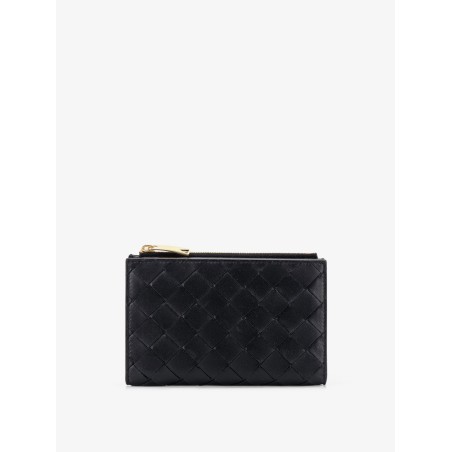 Leather wallet with Intrecciato pattern