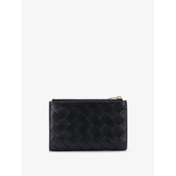 Leather wallet with Intrecciato pattern