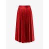 Pleated silk midi skirt