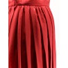 Pleated silk midi skirt