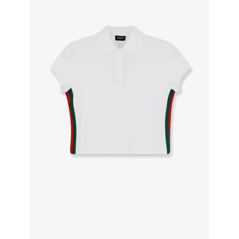 Ribbed cotton jersey polo shirt