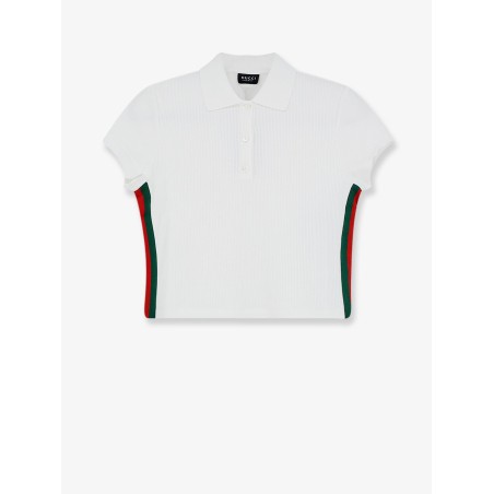Ribbed cotton jersey polo shirt