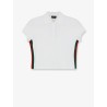 Ribbed cotton jersey polo shirt