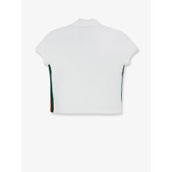 Ribbed cotton jersey polo shirt