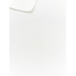 Ribbed cotton jersey polo shirt